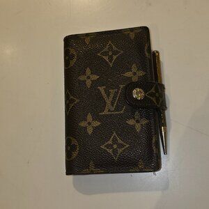 Louis Vuitton Monogram Agenda PM with Authentic Gold Mini Pen